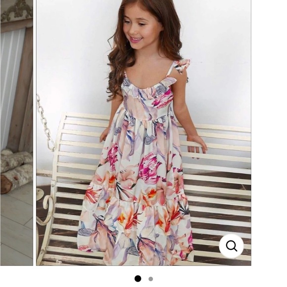 Mia Belle Ruffle sleeve Maxi Dress Size 6- worn once! - Picture 2 of 6